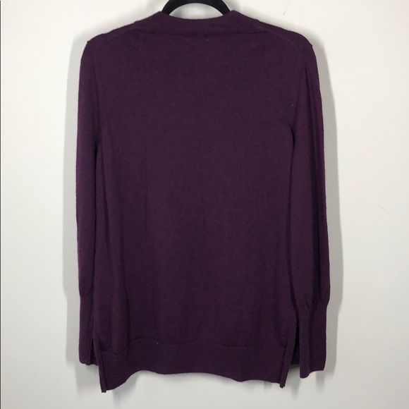 Badgley Mischka 100% Merino Wool purple Sweater - Sz L - Picture 15 of 15